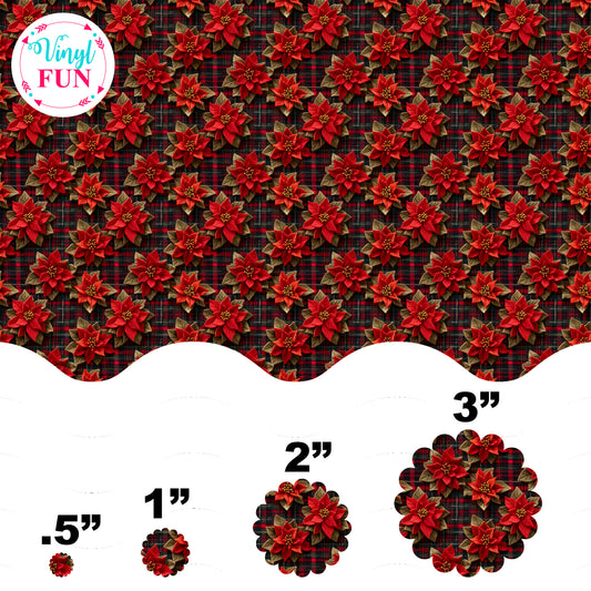 Plaid Poinsettia - Acrylic