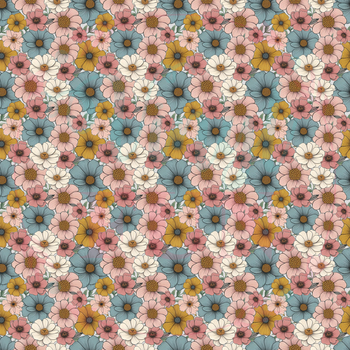 Pretty Vintage Floral Pattern-A5