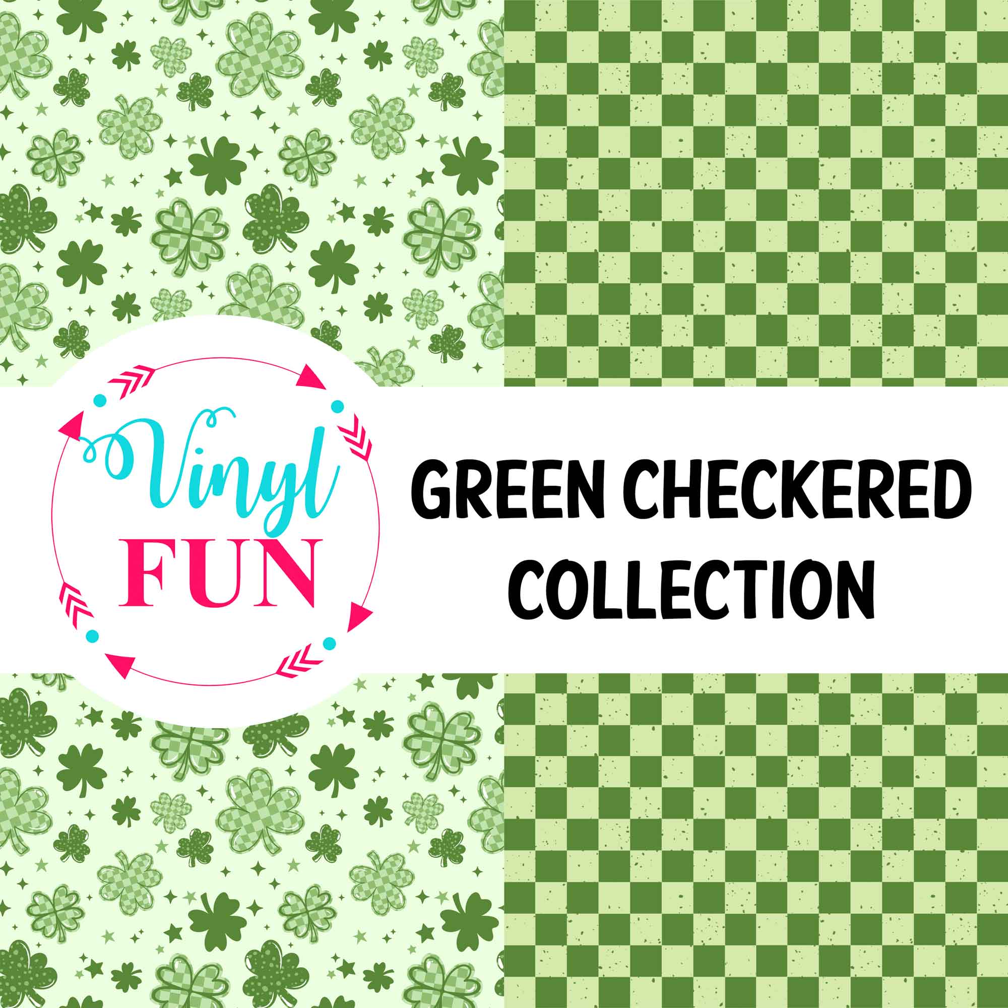 Check Pattern Vinyl Green Checkered Pattern Collection – Vinyl Fun