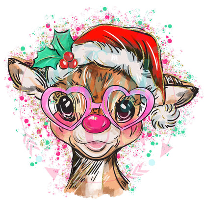 UVDTF Reindeer With Glasses Decal - XM36