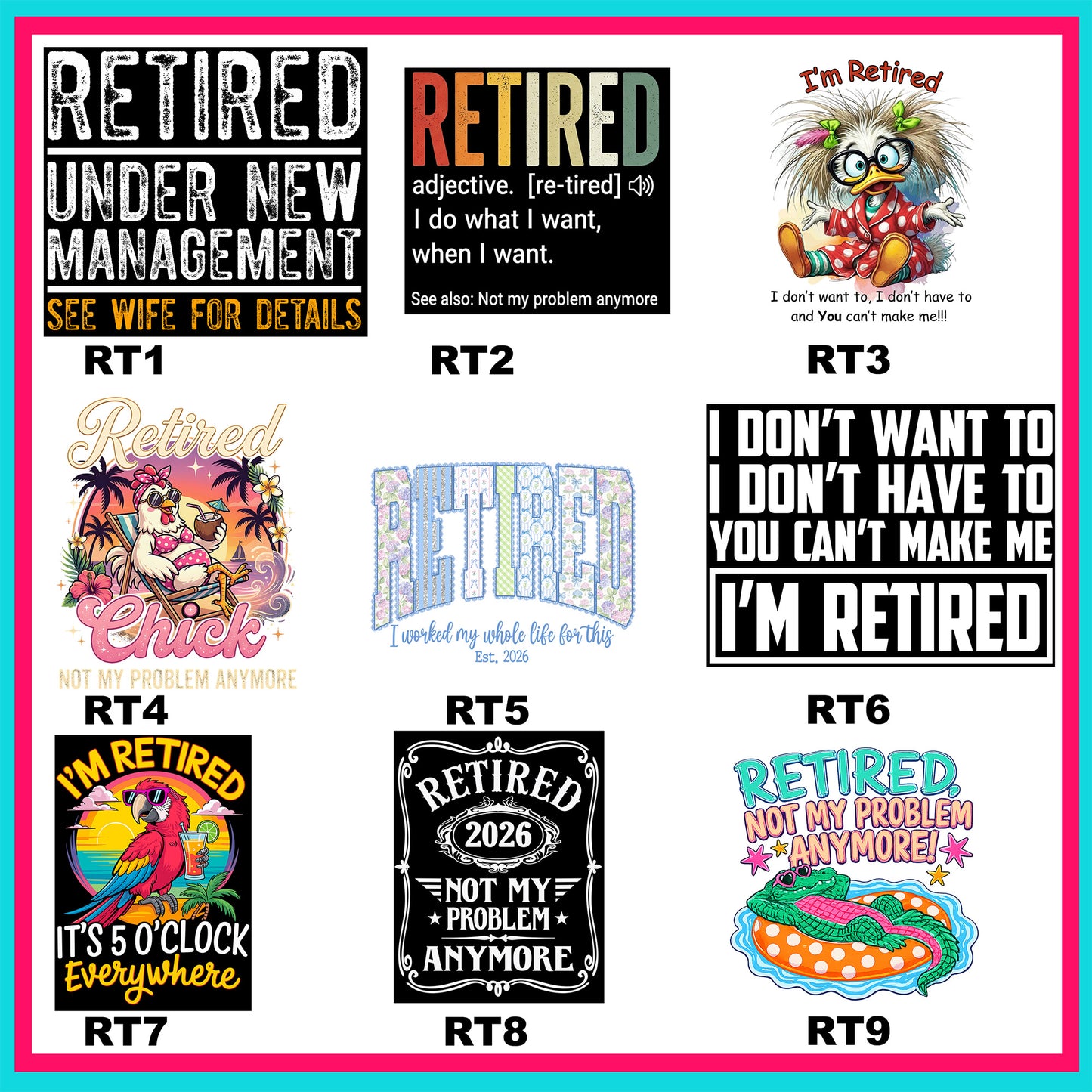 Retirement Time Transfers - For Fabrics