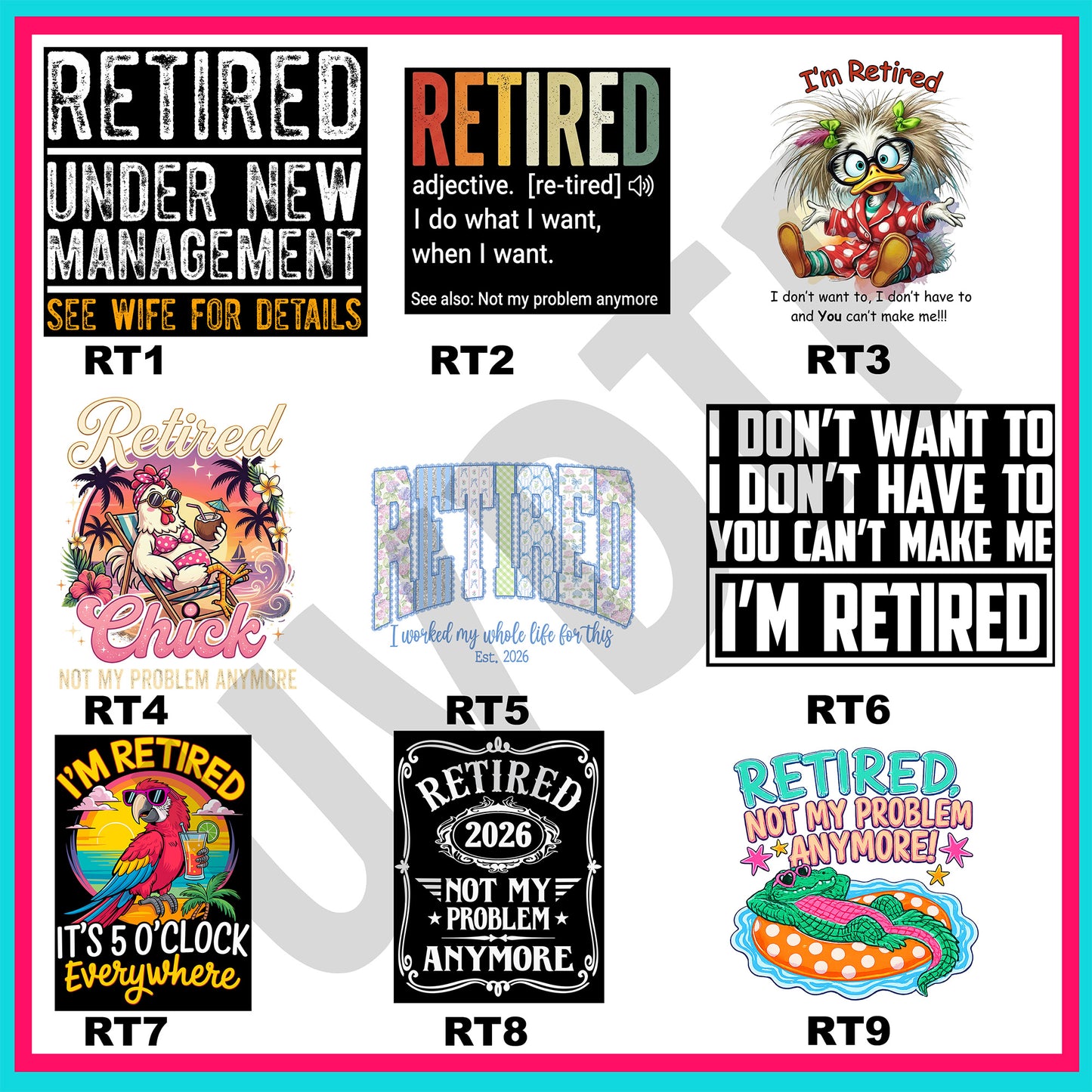UVDTF Retirement Time Decals