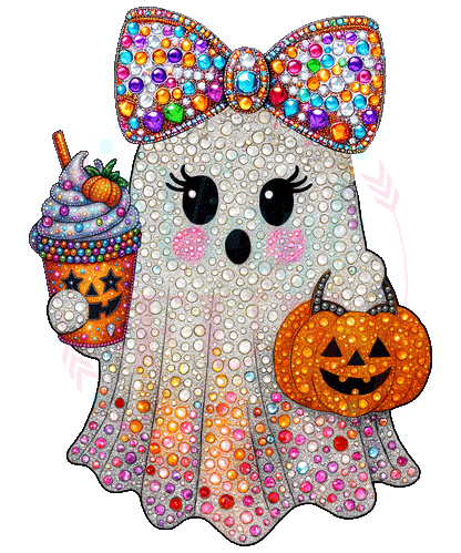 UVDTF Rhinestone Ghost Decal -HW18