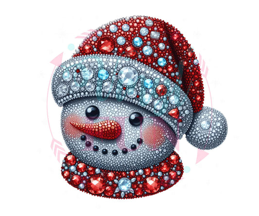 Rhinestone Snowman Transfer -XM27