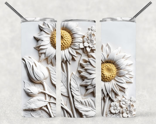 3D Daisies Wrap For Straight Tumbler-S108