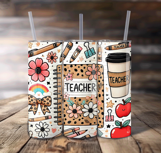 Teacher Supplies Wrap For Straight Tumbler-S642