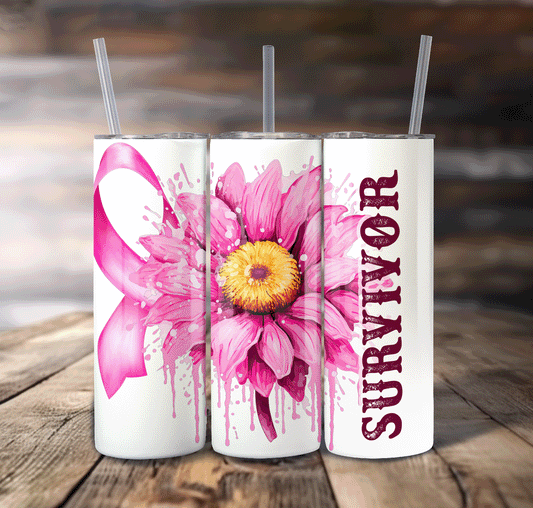 Breast Cancer Survivor Wrap For Straight Tumbler-S656
