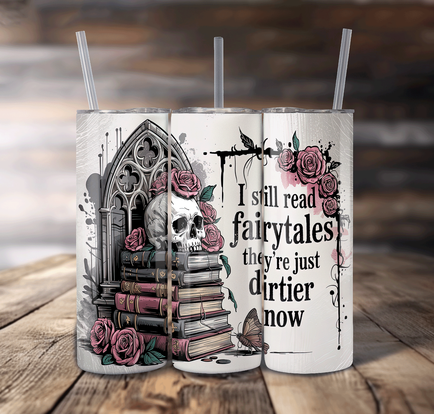 Skull Fairytales Wrap For Straight Tumbler-S657