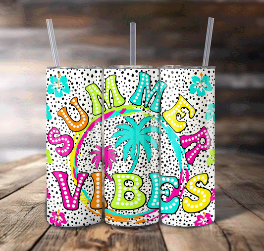 Summer Vibes Wrap For Straight Tumbler-S663