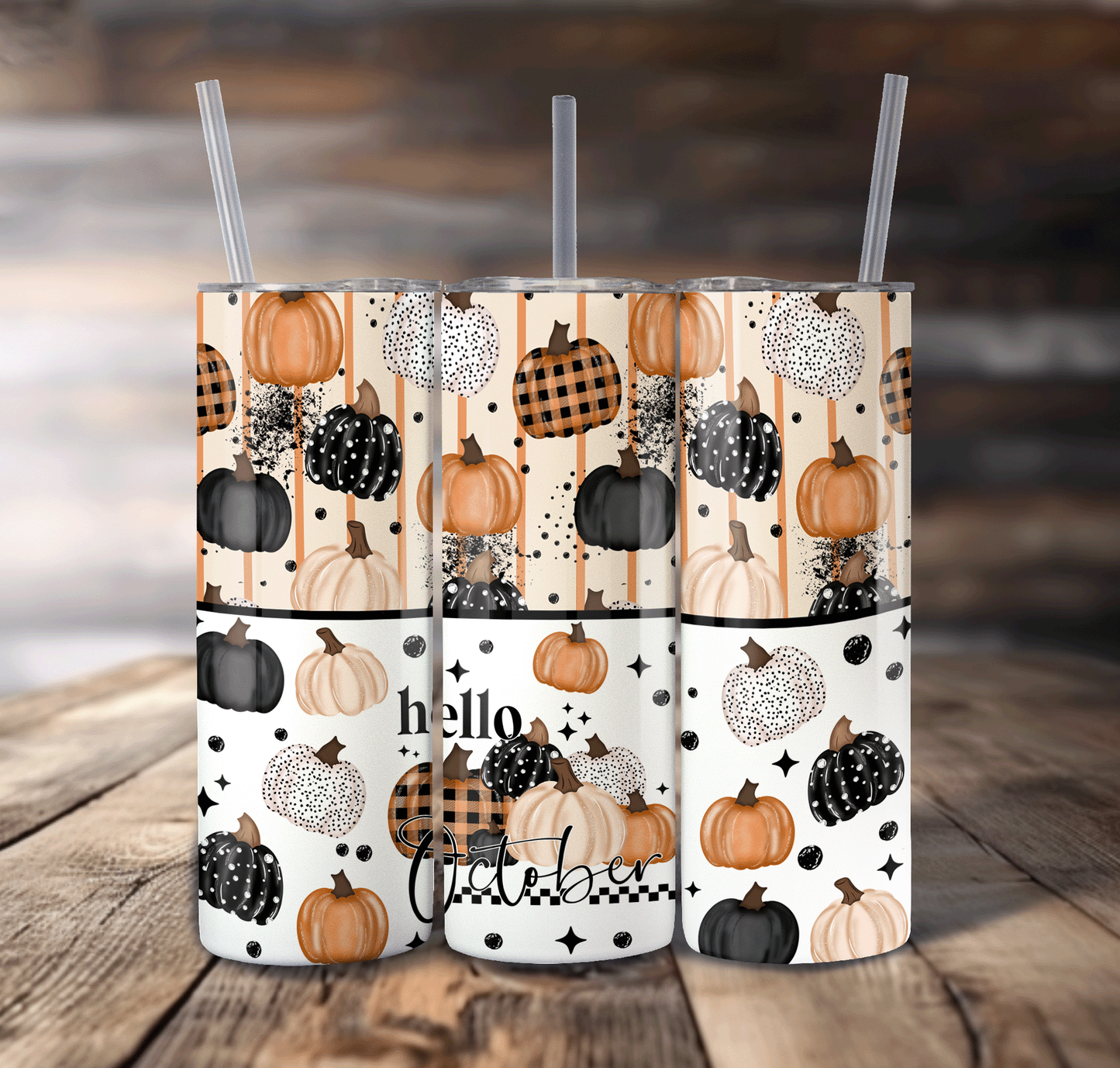 Hello October For Straight Tumbler-S681