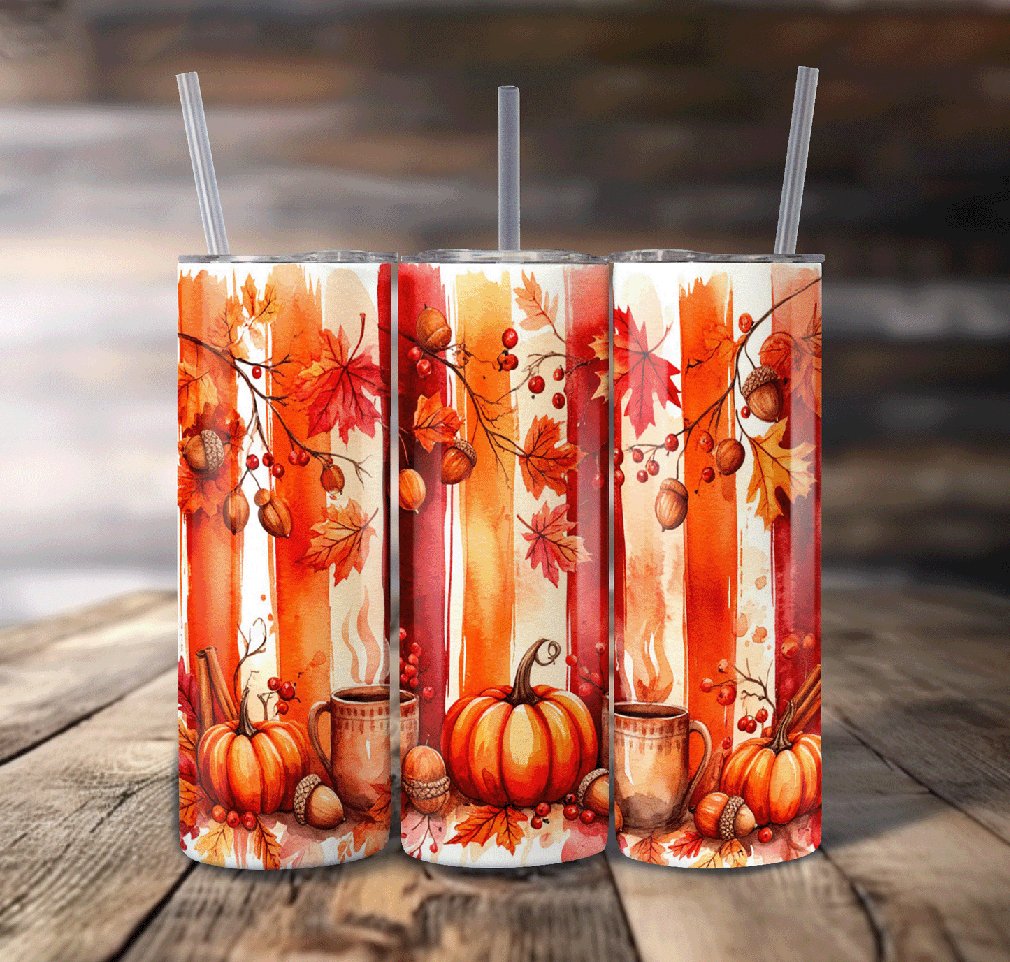 Fall Pumpkin For Straight Tumbler-S691