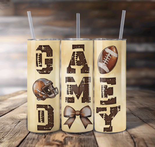 Game Day For Straight Tumbler-S693