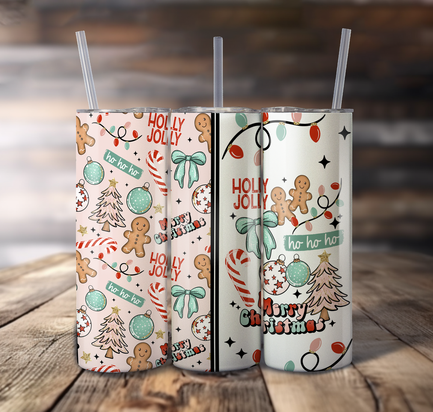 Holly Jolly For Straight Tumbler-S711