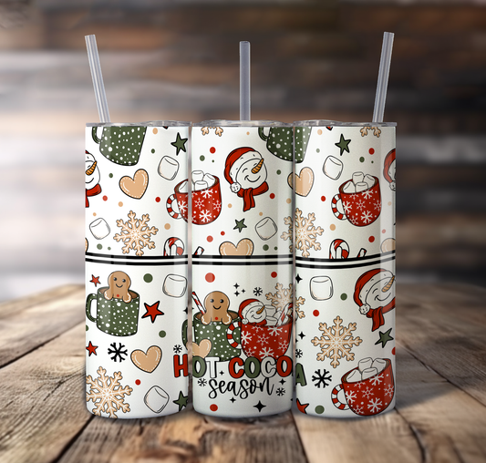 Hot Cocoa Season Wrap For Straight Tumbler-S714