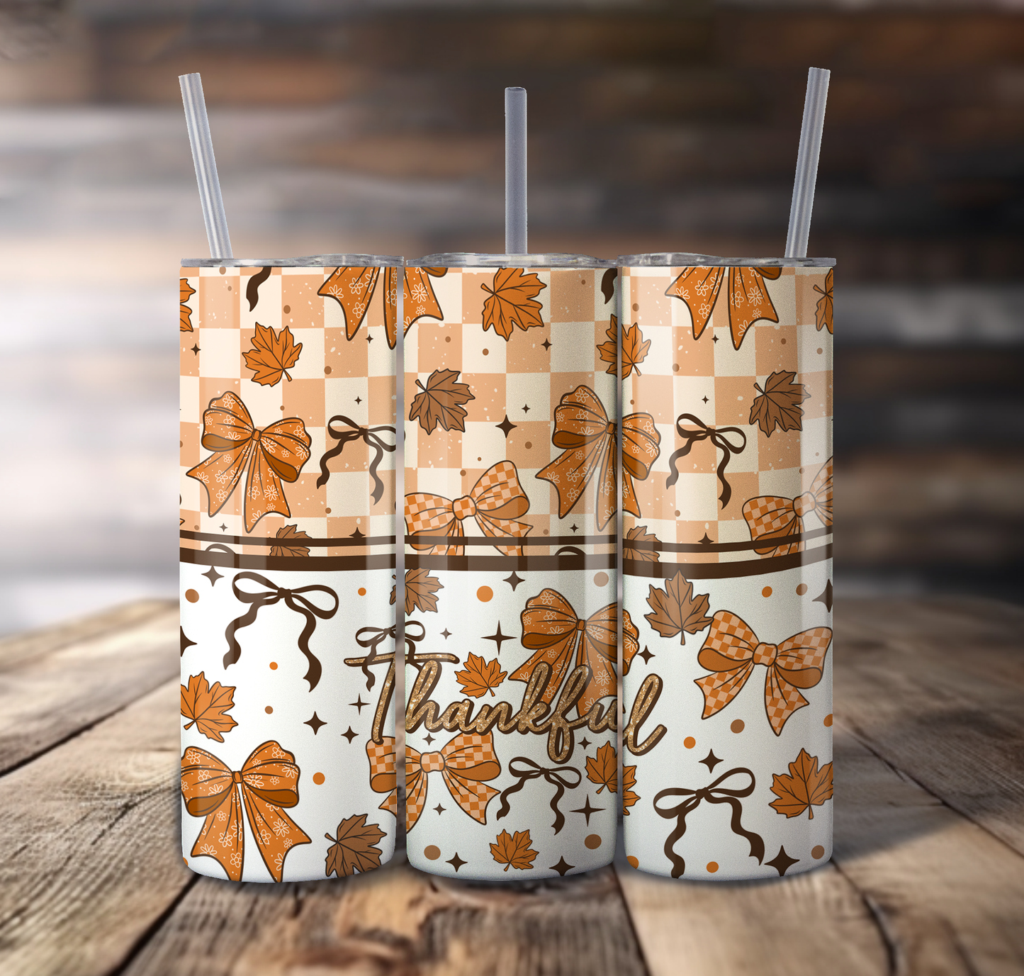 Thankful Wrap For Straight Tumbler-S716