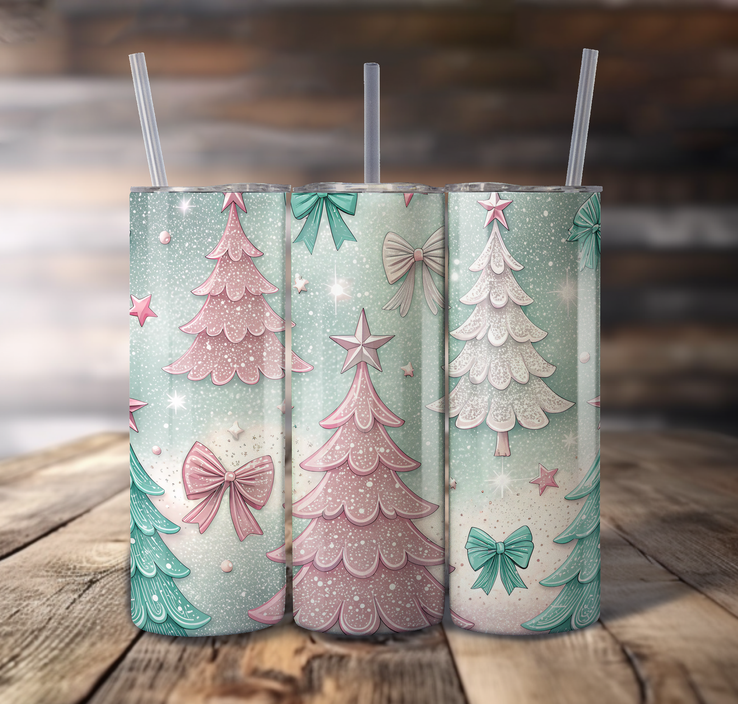 Pastel Trees Wrap For Straight Tumbler-S725