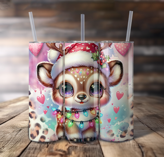 Colorful Reindeer Wrap For Straight Tumbler-S727