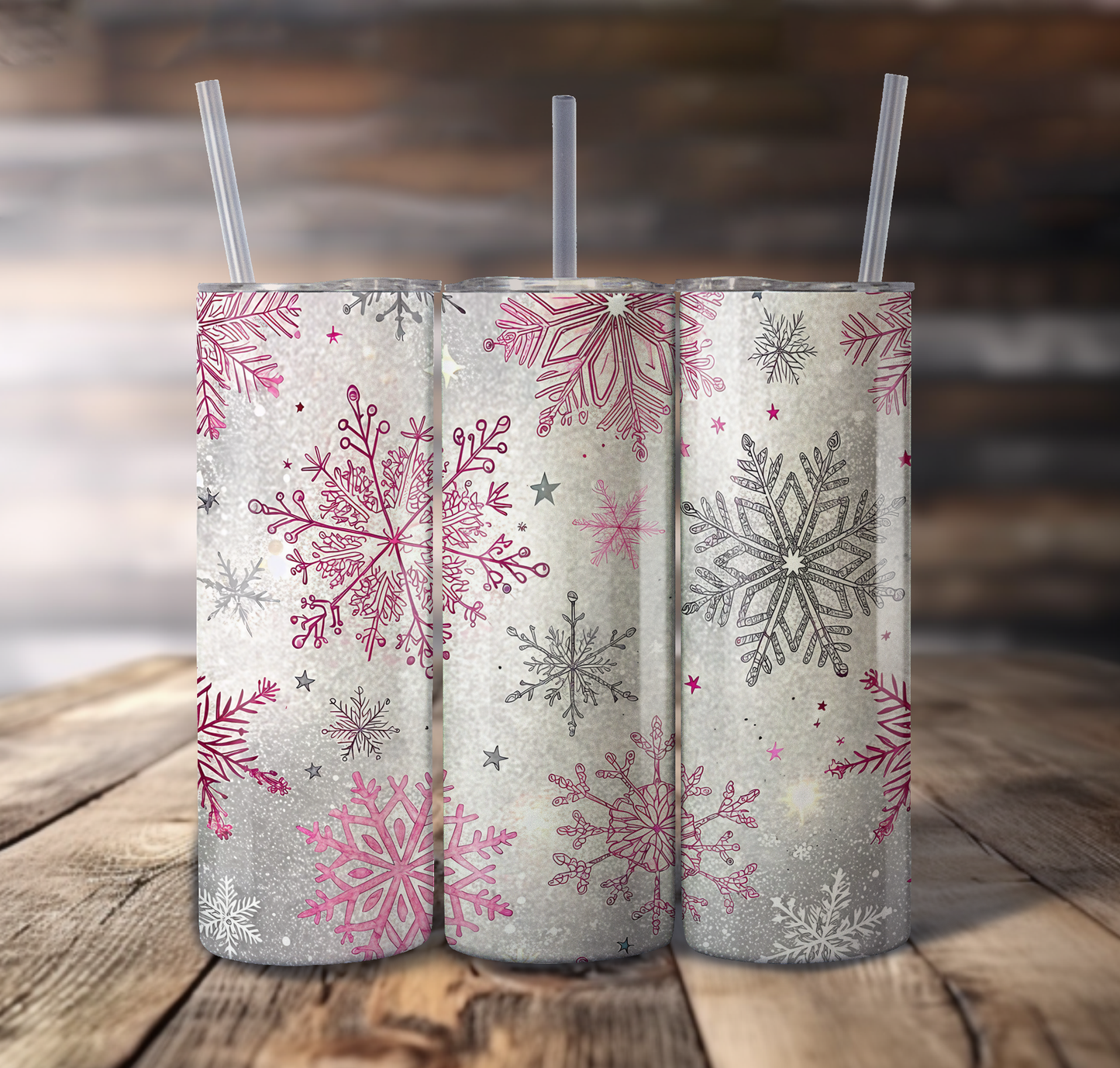 Snowflakes Wrap For Straight Tumbler-S730
