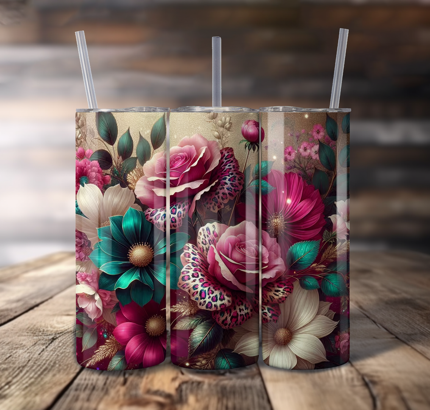 Pretty flowers Wrap For Straight Tumbler-S734