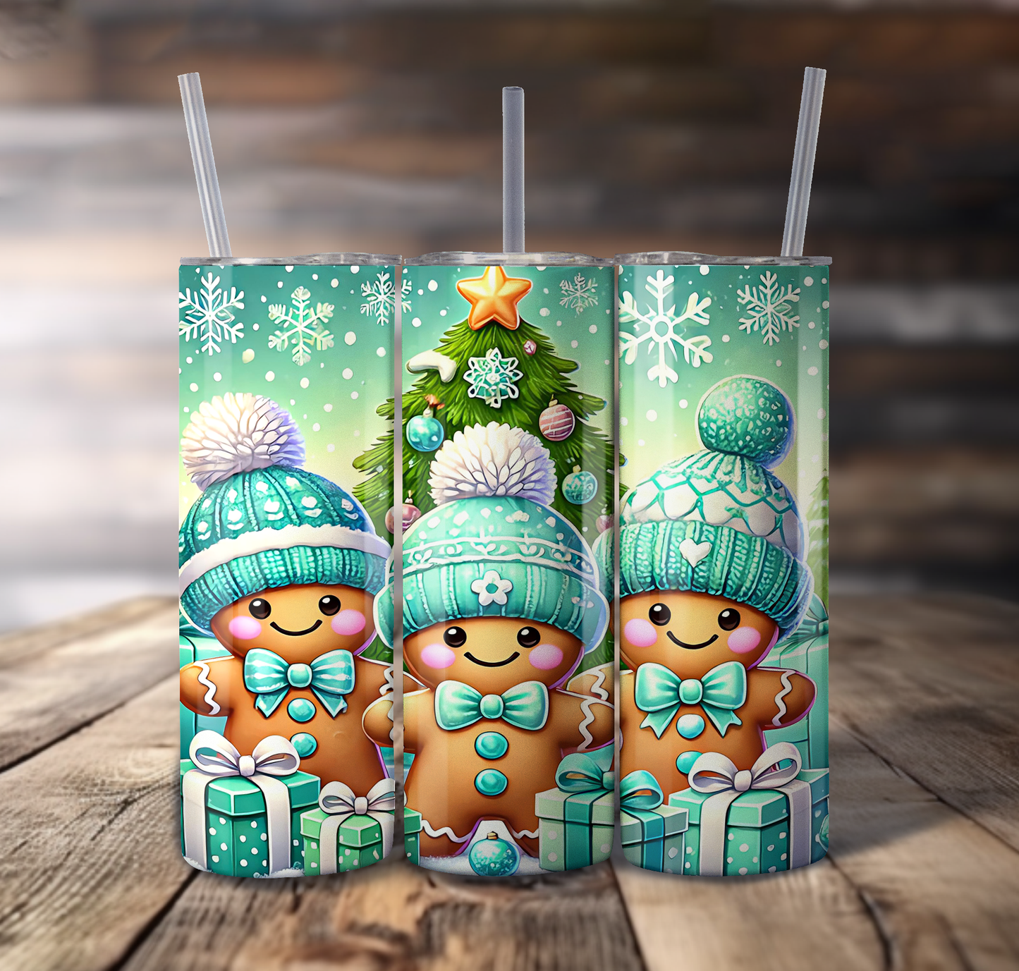 Gingerbread Men Wrap For Straight Tumbler-S735
