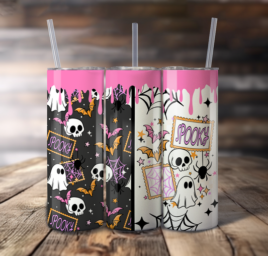 Spooky Stamps For Straight Tumbler - S858