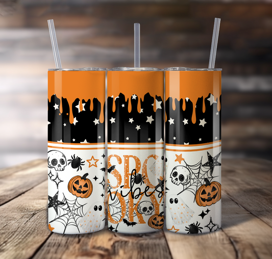 Spooky Pumpkin Vibes For Straight Tumbler - S860