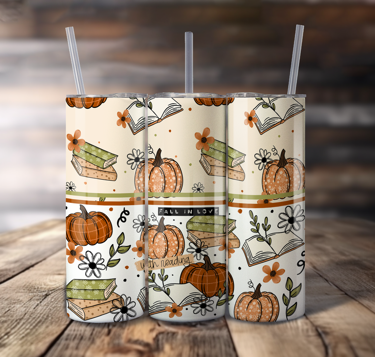 Fall In Love With Reading For Straight Tumbler - S877