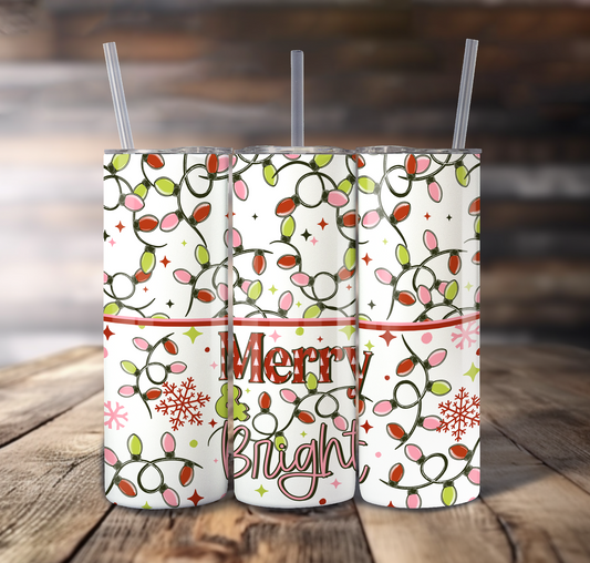 Merry And Bright For Straight Tumbler - S890