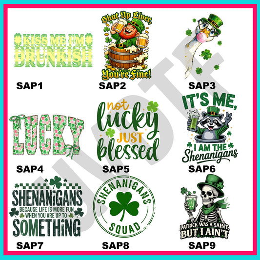 UVDTF Saint Pat Decals