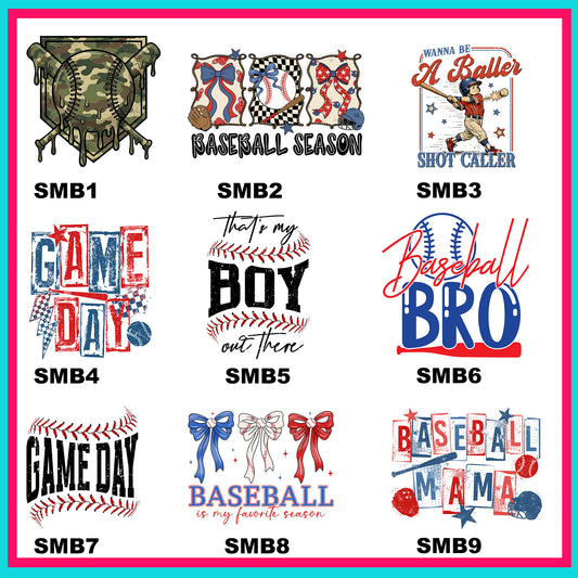 So Much Baseball Transfers - For Fabrics