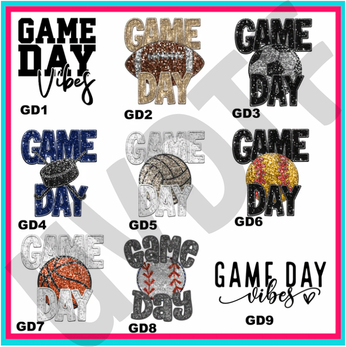 UVDTF Game Day Decals - U13