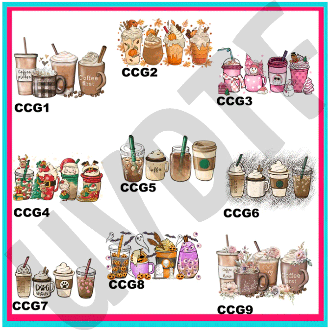 UVDTF Coffee Lovers Decals-U9