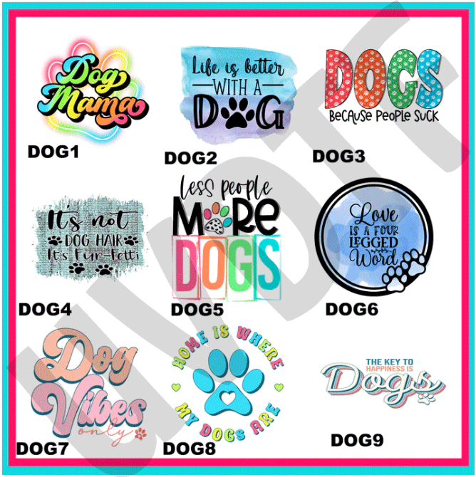 UVDTF Dog Lover Bundle Decals-V16