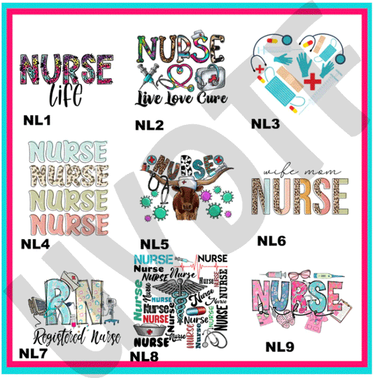 UVDTF Nurse Decals