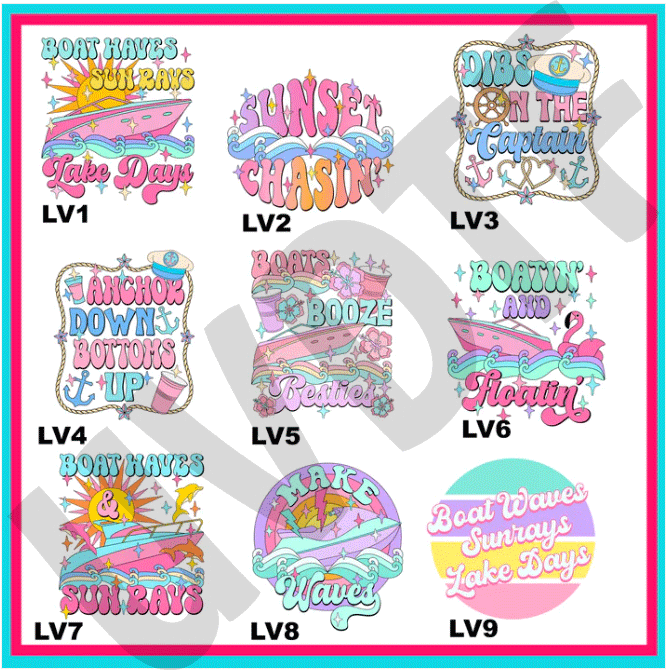 UVDTF 90's Lake Vibes Decals