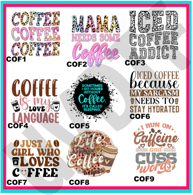 UVDTF Coffee Bundle Decals-U13