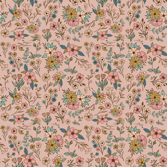 Mauve Wildflowers Pattern-A3