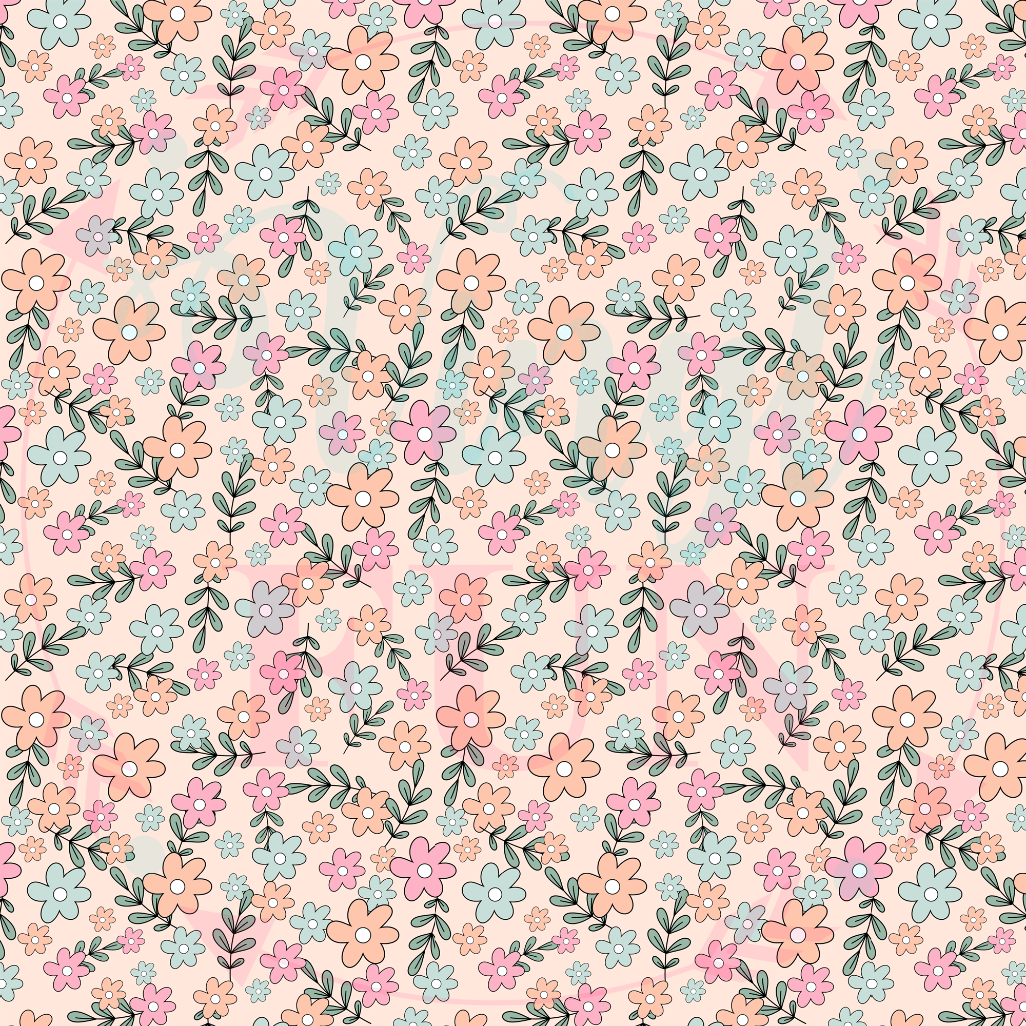 Fun Small Patterns Small Florals Pattern-A20 – Vinyl Fun