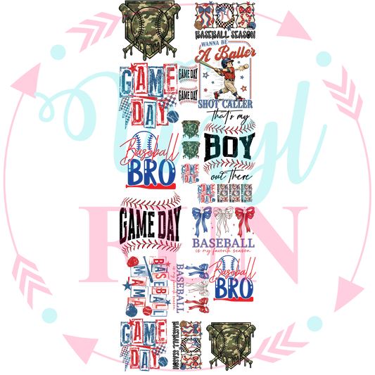 So Much Baseball Gang Sheet 22"x60"