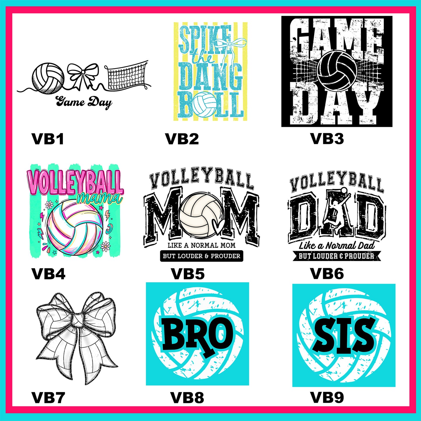 So Much Volleyball Transfers - For Fabrics