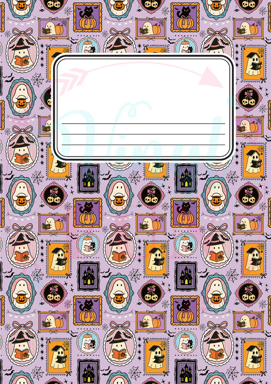 Composition Notebook Cover Transfer Sheets- Spooky Patches