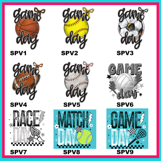 Sporty Vibes Transfers - For Fabrics