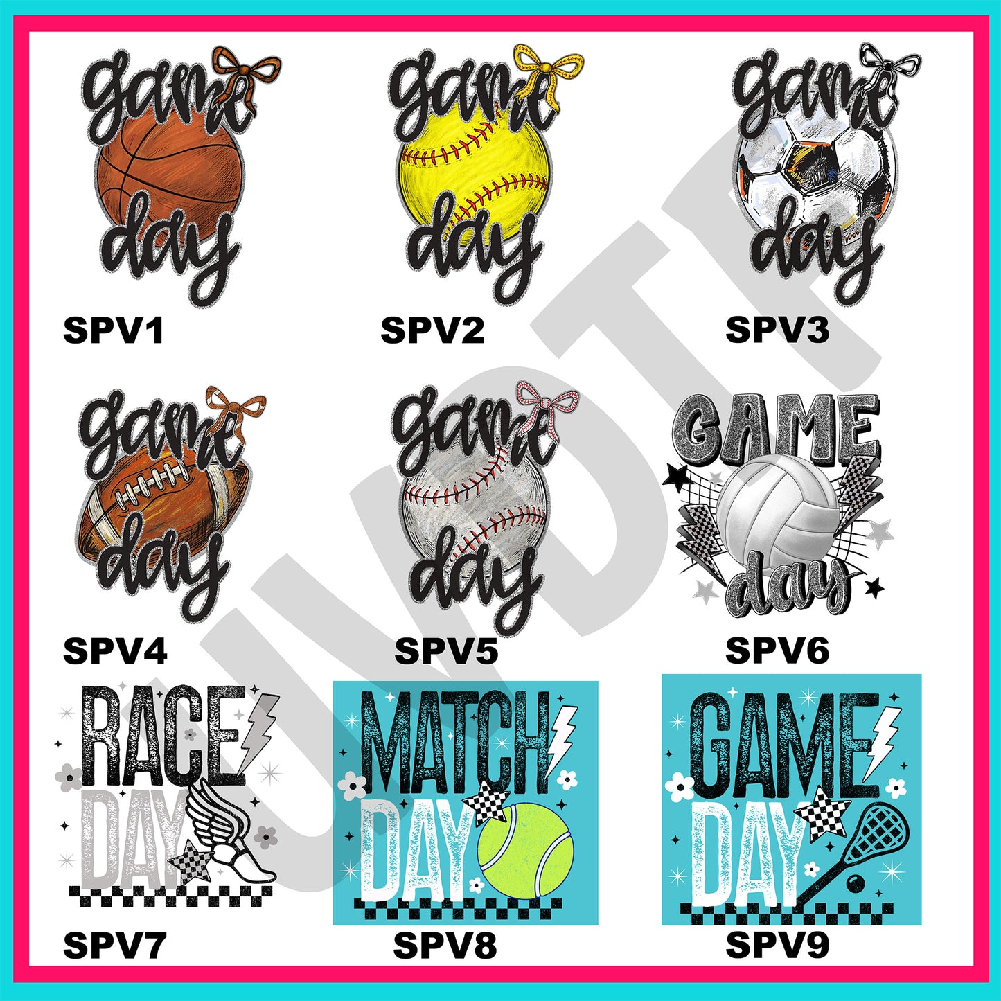 UVDTF Sporty Vibes Decals