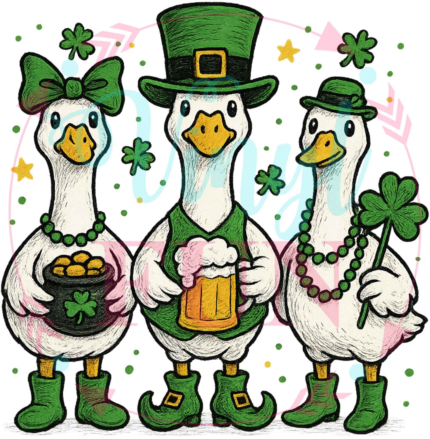 St. Patrick's Day Goose Transfer -PAT1