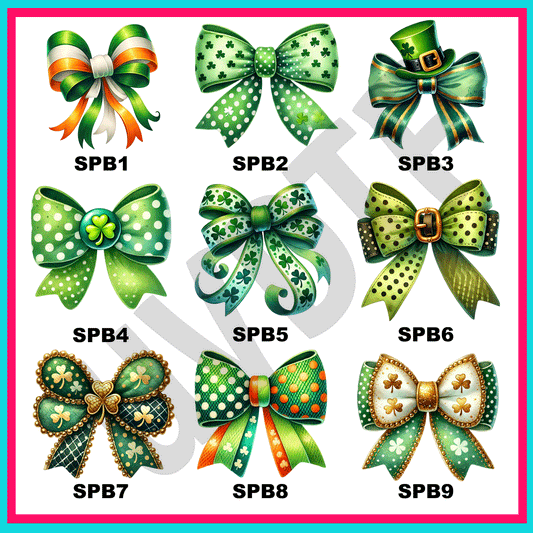 UVDTF St. Patrick's Day Bows Decals