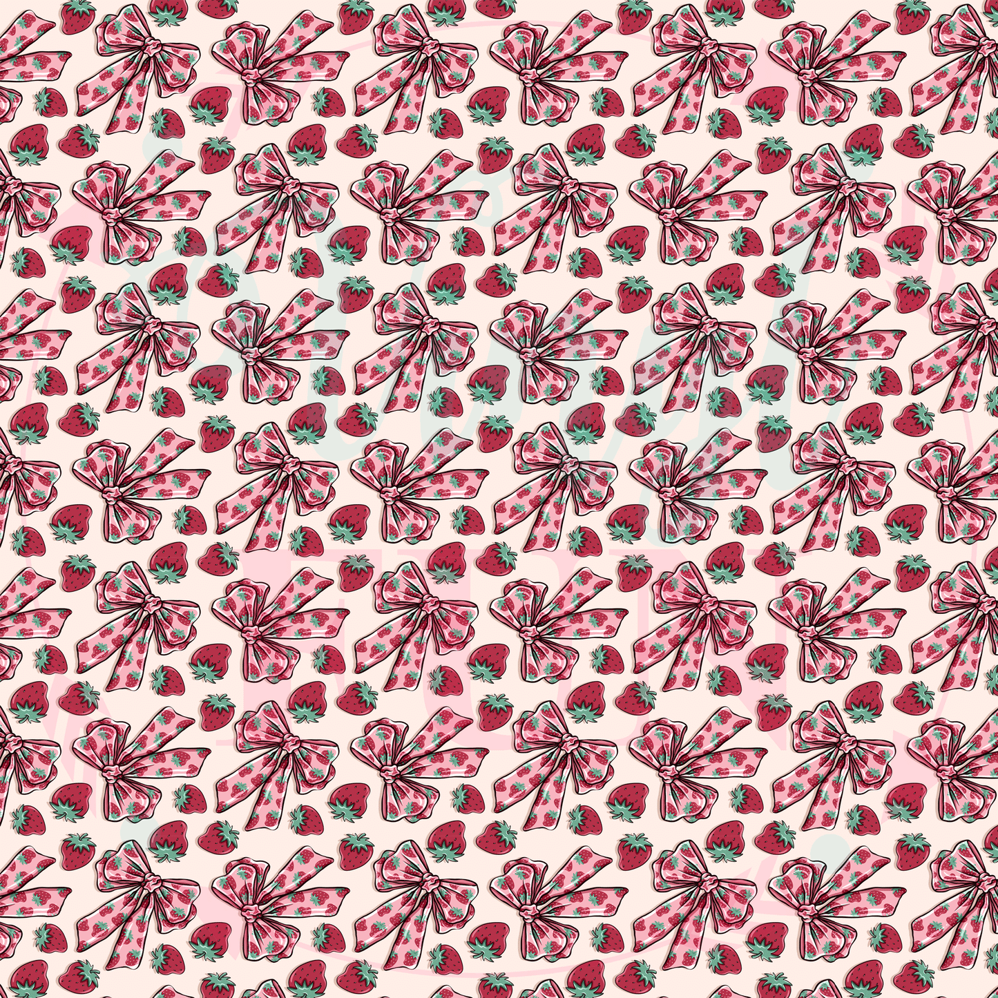 Strawberries & Bows Pattern-C3