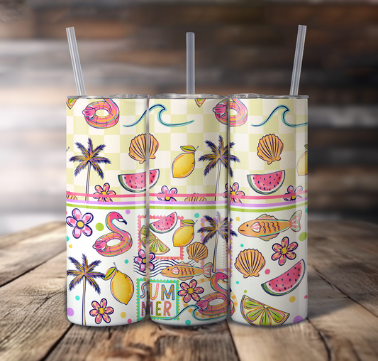 Summer Stamp Wrap For Straight Tumbler - S809
