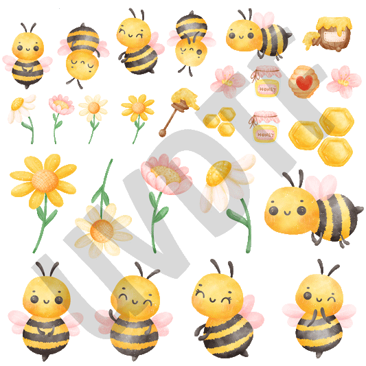 UVDTF Sweet Honey Bee Elements -U7