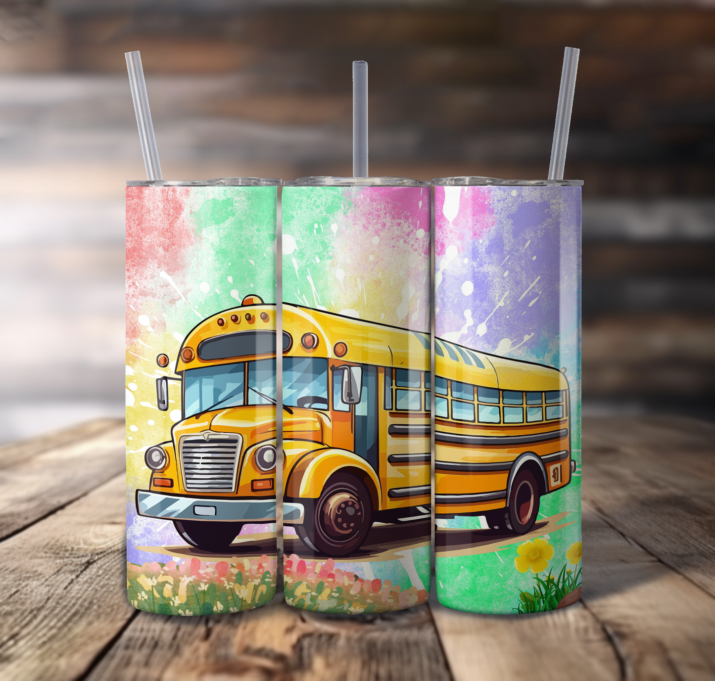 Bus Wrap For Straight Tumbler-S738