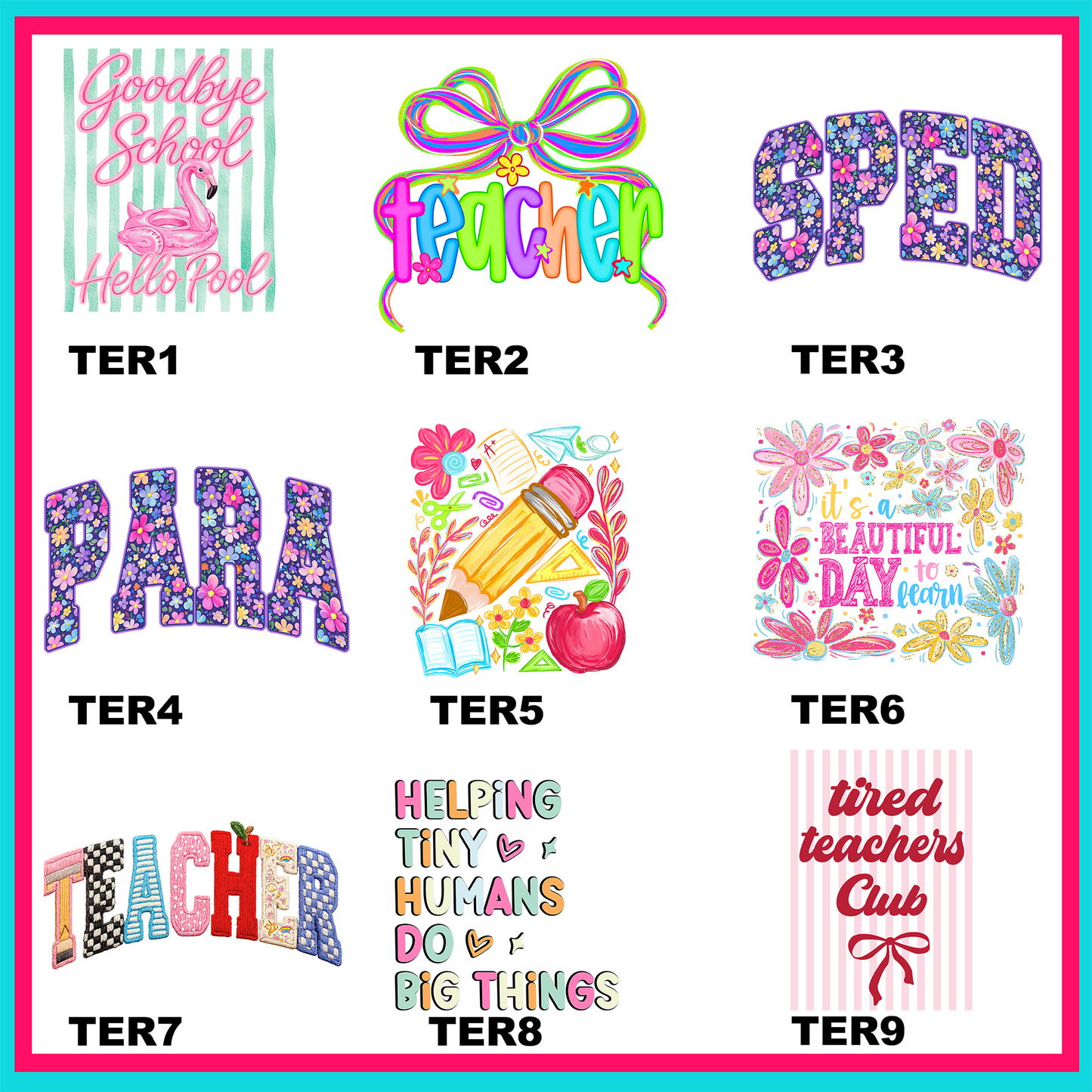 Teachers Rule Transfers - For Fabrics